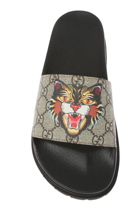 gucci tiger sneakers|Gucci tiger head slides.